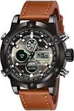 Sylvi Business Watch Mens Luxury Brand LED Digital Watches Sports Military Brown SY 3022 Analog Digital Watch For Men