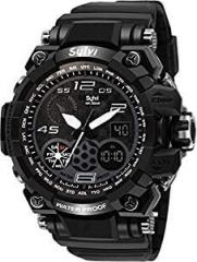 Sylvi Waterproof Sports Analogue Digital Black Dial Men's Watch