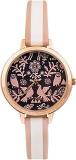 TEAL BY CHUMBAK Round Dial Analog Watch For Women|Floral Birds Collection| Printed Vegan Leather Strap|Gifts For Women/Girls/Ladies |Stylish Fashion Watch For Casual/Work Pink