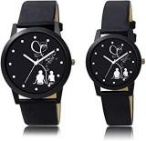 TESLO Analogue Black Dial Couple Collection Boy's And Girl's Watch For Couple Watch