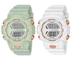 The Shopoholic Digital Unisex Watch Multicolour Dial Multi Colored Strap