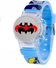 Time Up Digital Dial Cartoon Revolving Cap Glowing Light Cartoon Printed Strap Colorful Kids Watch for Boys & Girls Age:4 12 Years RC56 Y