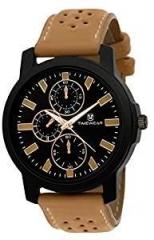 TIMEWEAR Analogue Men's Watch Black Dial Brown Colored Strap