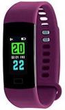 TIMEWEAR Fitness Tracker Smart Purple Band Digital Black Dial Unisex Watch