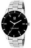 Timewear Stylish Analog Black Dial Metal Chain Watch For Men And Boys