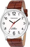 TIMEWEAR White Dial Brown Strap Watch For Men 233WDTG