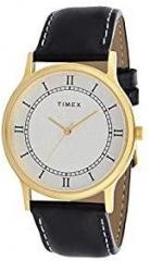 TIMEX Analogue Men's Watch White Dial Black Colored Strap