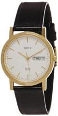 TIMEX Classics Men's Quartz Analog White DIAL Round CASE Day Date Function Watch A500