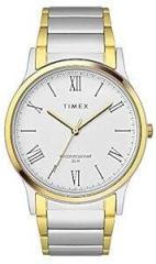 TIMEX Men 3 Hand Analog White Round Dial Watch TW000R432