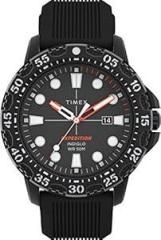 TIMEX Men's Expedition Gallatin 44mm Watch Black Case Black Dial with Black Silicone Strap