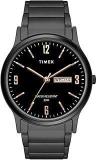 TIMEX Stainless Steel Analog Black Dial Men's Watch Tw000R438, Band Color Black