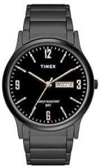 TIMEX Stainless Steel Analog Black Dial Men's Watch Tw000R438, Band Color Black