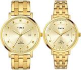 TIMEX Unisex 41.00/36.00 mm Empera Champagne Dial Gold Tone Stainless Steel Bracelet Analog Display Watch TW00PR280 Not assigned, Not assigned