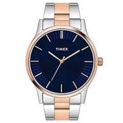 TIMEX Unisex Stainless Steel Analog Blue Dial Watch Tw0Tg8303, Band Color Multicolor