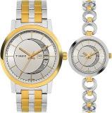 TIMEX Unisex Stainless Steel Analog Silver Dial Watch Tw00Pr230, Band Color Multicolor