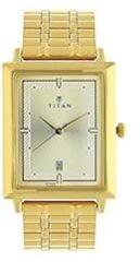 Titan Analog Gold Dial Men's Plastic Watch NL1715YM02/NR1715YM02