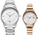 Titan Analog White Dial Unisex's Watch 18062649KM01