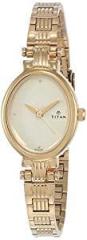 Titan Analog White Dial Women's Watch NL2535YM01/NP2535YM01