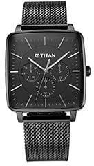 Titan Avant Garde Black Dial Quartz Multifunction Stainless Steel Strap watch for Men 90147NM01