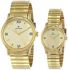 Titan Bandhan Analog Golden Dial Unisex Watch NM15802490YM02/NN15802490YM02/NP15802490YM02