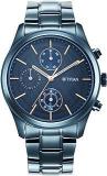 Titan Blue Dial And Band Analog Stainless Steel Watch For Men 1805QM01