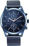 Titan Blue Dial And Band Analog Stainless Steel Watch For Men NR1805QM02