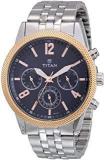 Titan Chronograph Men's Watch Silver Colored Strap