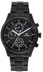 Titan Men Metal Neo Iv Analog Black Dial Watch Nl1805Nm01/Np1805Nm01, Band Color Black