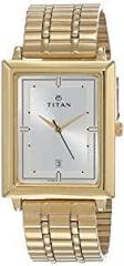 Titan Men's Analog Off Watch Golden NL1715YM01