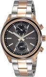 Titan Men's Metropolitan Luxe: Multifunction Black Dial with Two Tone Stainless Steel Bracelet Watch NS1733KM03