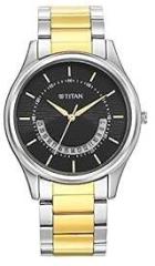 Titan Men's Multifunction Karishma: Two Tone Steel Elegance Multicolor Stainless Steel Watch NS1713BM02