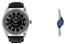 Titan Men's Strap Watch Black