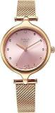 Titan Mesh Analog Pink Dial Women's Watch 95268Wm01, Band Color:Rose Gold