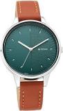 Titan Neo Analog Green Dial Women's Watch 2648SL01/2648SL01 Genuine Leather, Brown Strap