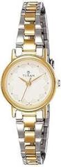 Titan Pearlised White Dial Multicolor Band Analog Stainless Steel Watch For Women NR917BM01