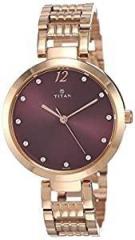 Titan Purple Fashion Basics Analog Red Dial Women's Watch NN2480WM02