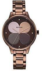 Titan Purple: Glam it Up Analog Brown Dial Women's Watch 2648QM01