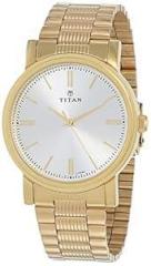 Titan Quartz Analog Silver Dial Stainless Steel Strap Watch for Men NP1712YM01