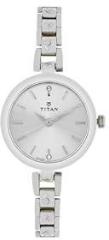 Titan Quartz Analog Silver Dial Stainless Steel Strap Watch for Women NN2598SM01