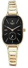 Titan Raga Chic Quartz Analog Black Dial Rose Gold Metal Strap Watch for Women NS2687WM01