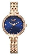 Titan Raga Showstopper Quartz Analog Blue Dial Metal Strap Watch for Women NS95266WM01