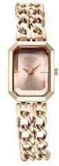 Titan Raga Showstopper Quartz Analog Rose Gold Dial Metal Strap Watch for Women NS95283WM01