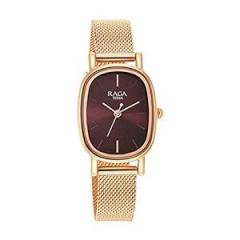 Titan Raga Viva Brown Dial Analog Stainless Steel Strap Watch for Women NR2665WM01