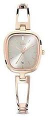 Titan Raga Viva Grey Dial Analog with Date Rose Gold Metal Strap watch for Women NS2604WM01