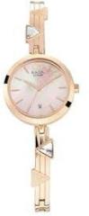 Titan Raga Viva Mother of Pearl Dial Women Gold Pink Analog Watch With Metal Strap NS2606WM04