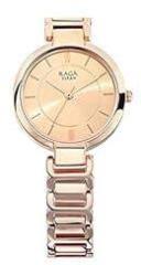 Titan Raga Women's Sundial Gold Elegance: The Timeless Statement Rose Gold Dial & Band Analog Metal Watch NS2608WM01