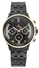 Titan Regalia Grandmaster Black Dial Quartz Multifunction Metal Strap watch for Men NS1787KM02