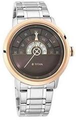 Titan Regalia Grandmaster Brown Dial Analog Stainless Steel Strap Watch for Men NS1828KM02