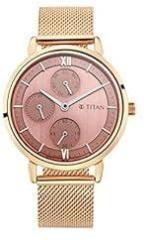 Titan Rose Gold Dial Analog Watch for Women NR2652WM01