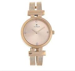 Titan Rose Gold Dial Analog Watch For Women NR9942WM01